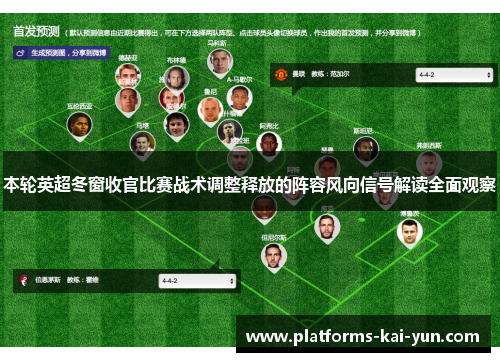 本轮英超冬窗收官比赛战术调整释放的阵容风向信号解读全面观察